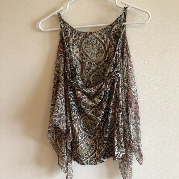 TINY by Anthropologie beige, pink, green top - med - Picture 3 of 4